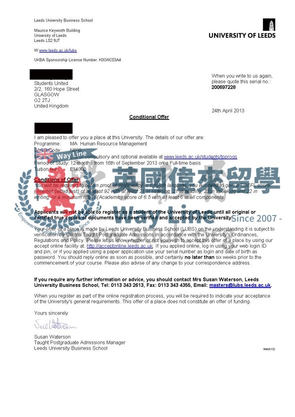 英國利茲大學人力資源管理碩士