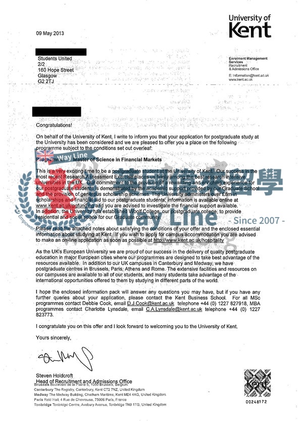 英國肯特大學金融市場碩士