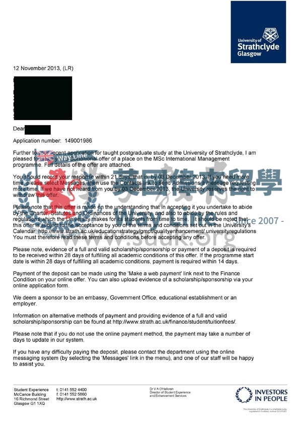 英國斯特拉斯克萊德大學國際管理碩士