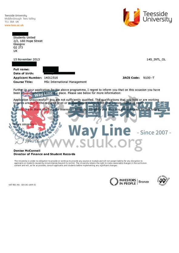 英國提賽德大學國際管理碩士