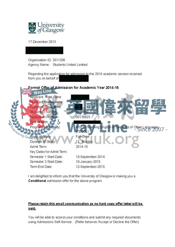 英國格拉斯哥大學TESOL碩士