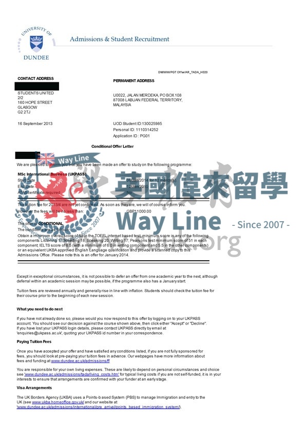 英國鄧迪大學國際商務碩士
