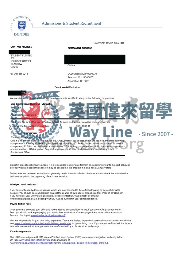 英國鄧迪大學國際商務碩士