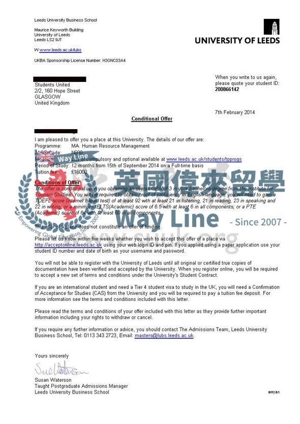 英國利茲大學人力資源管理碩士