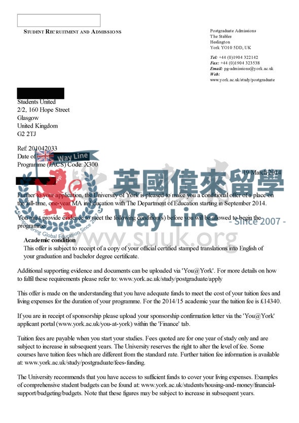 英國埃克塞特大學教育學碩士