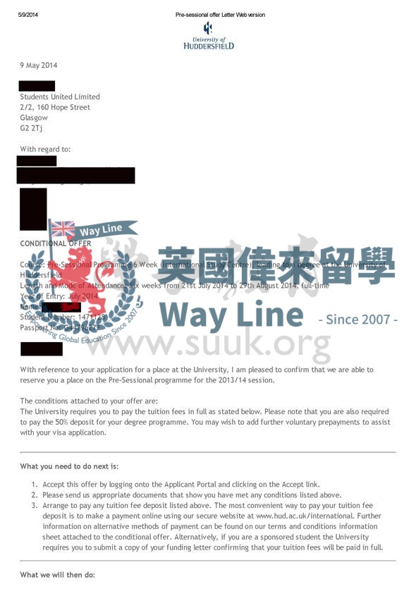 英國哈德斯菲爾德大學6周語言課程