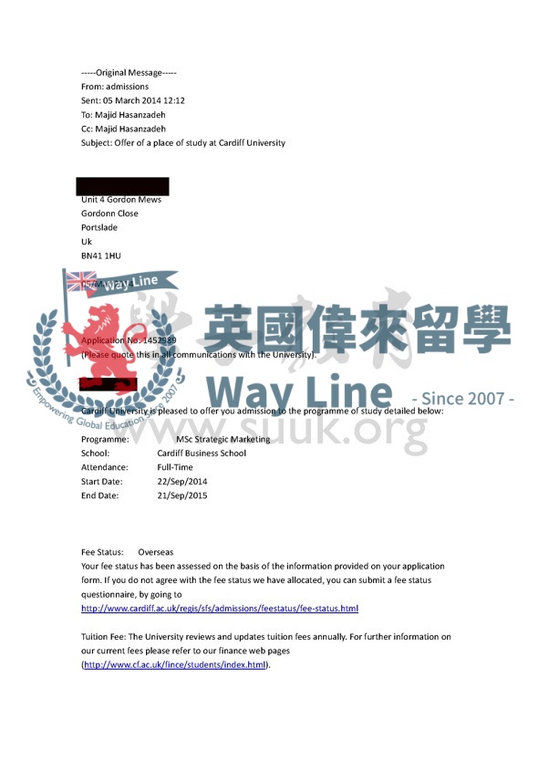 英國卡迪夫大學戰略營銷碩士