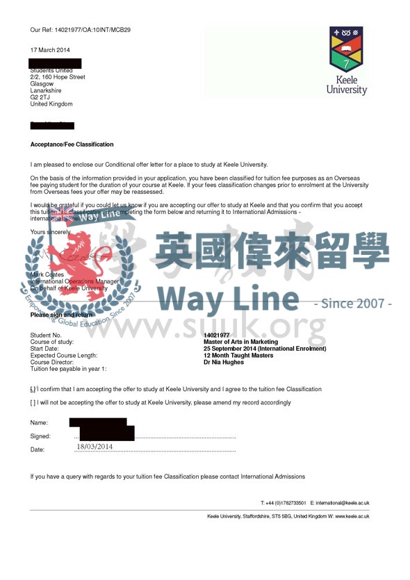 英國基爾大學市場碩士