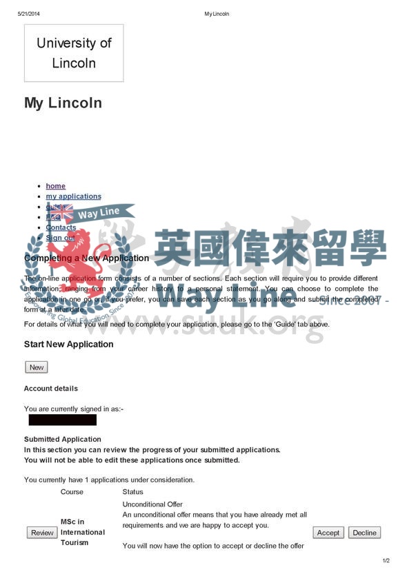 英國林肯大學國際旅遊管理碩士