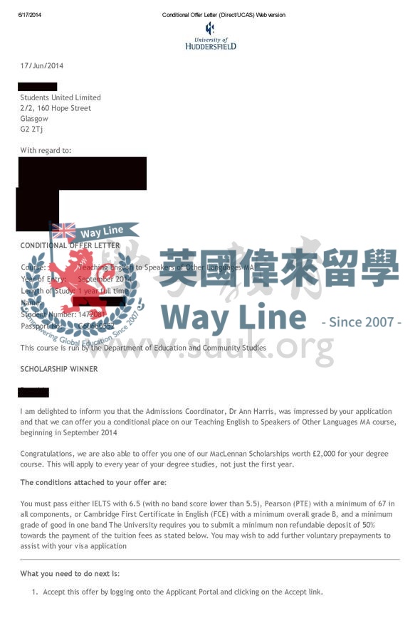 英國哈德斯菲爾德大學TESOL碩士