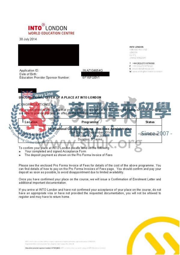 英國諾森比亞大學PM