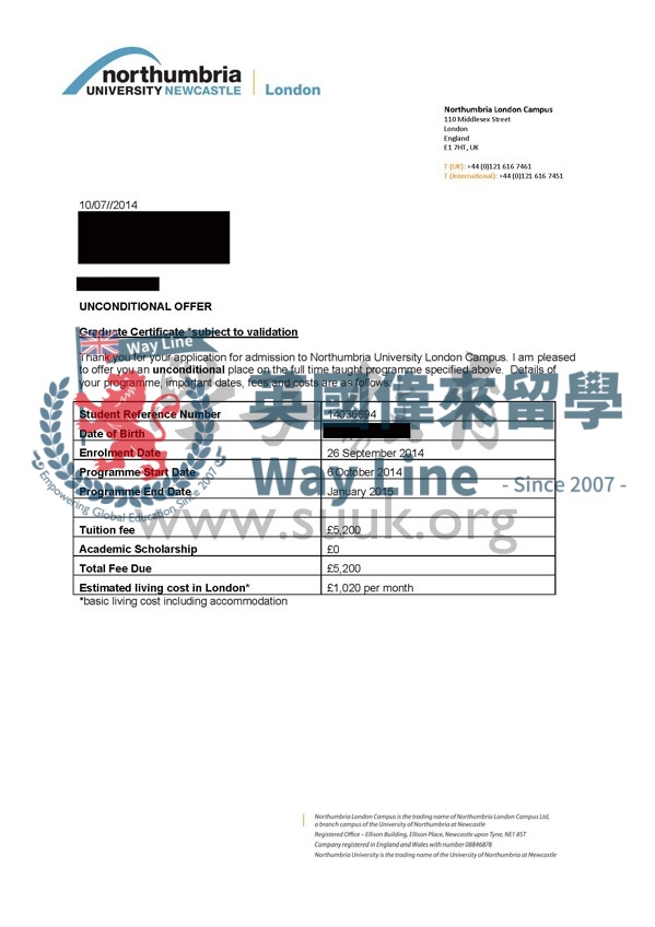 英國諾森比亞大學倫敦校區國際管理商務碩士