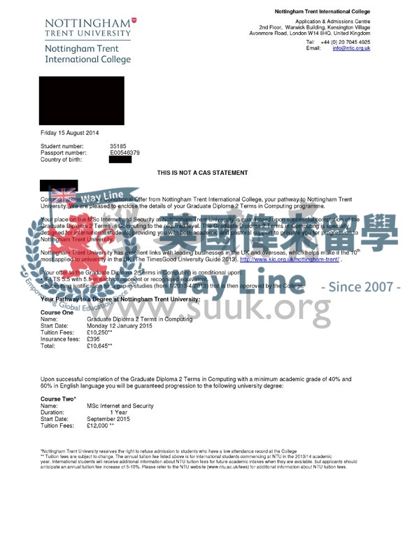 英國諾丁漢特倫特大學互聯網安全碩士