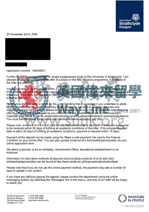 英國斯特拉斯克萊德大學金融碩士