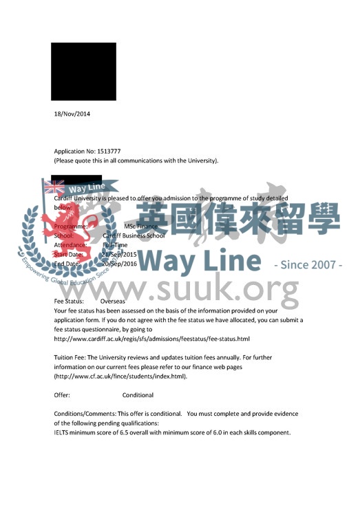 英國卡迪夫大學金融碩士