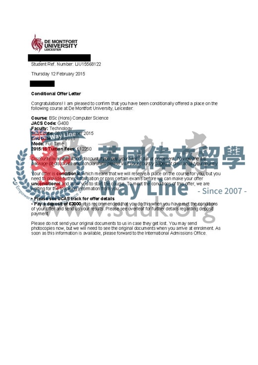 英國德蒙特福特大學計算機科學最後一年本科