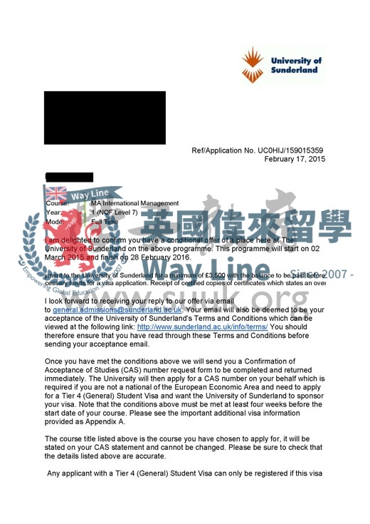 英國桑德蘭大學國際管理碩士