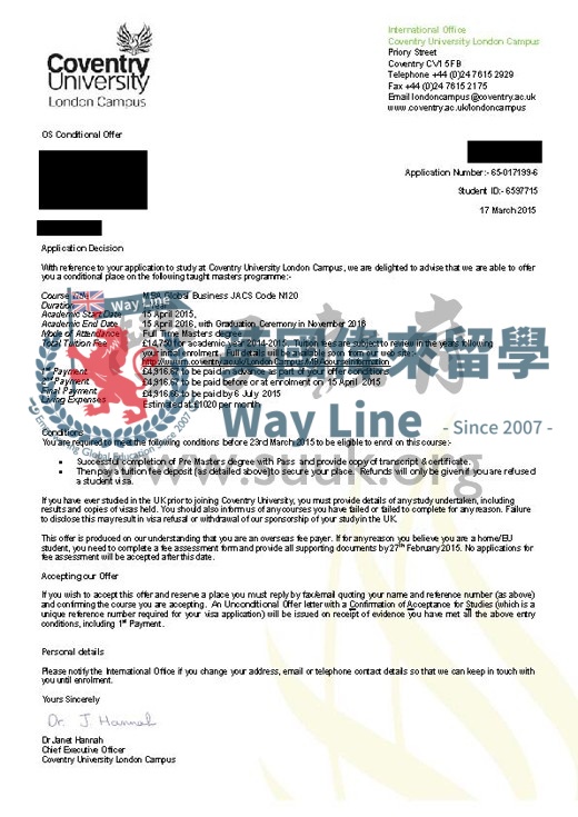 英國考文垂大學全球企業工商管理碩士