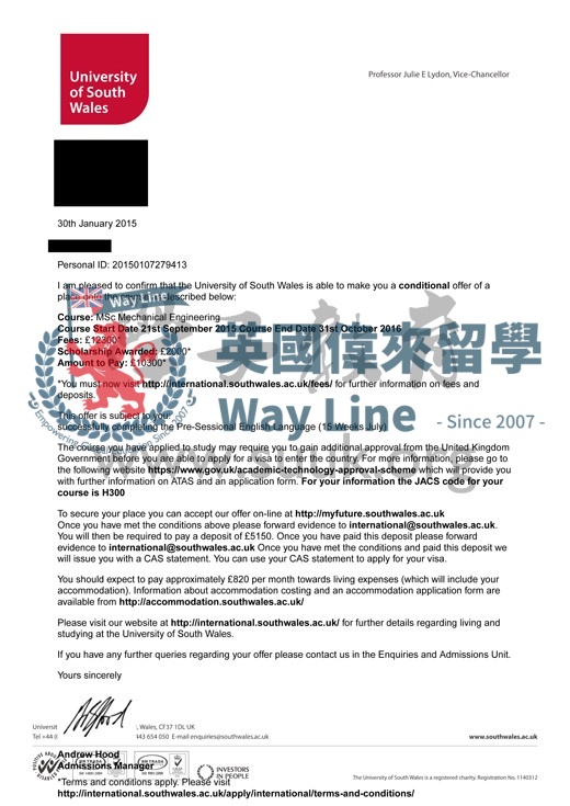 英國南威爾士大學機械工程碩士