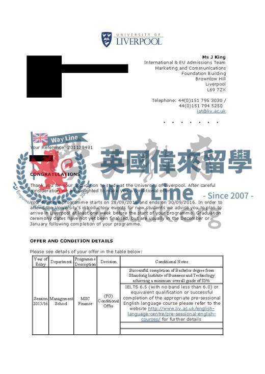 英國利物浦大學經濟學碩士