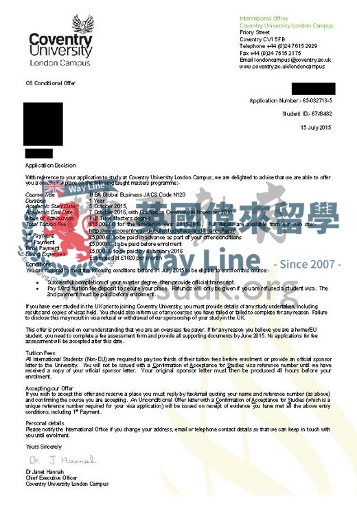 英國考文垂大學工商管理全球金融碩士