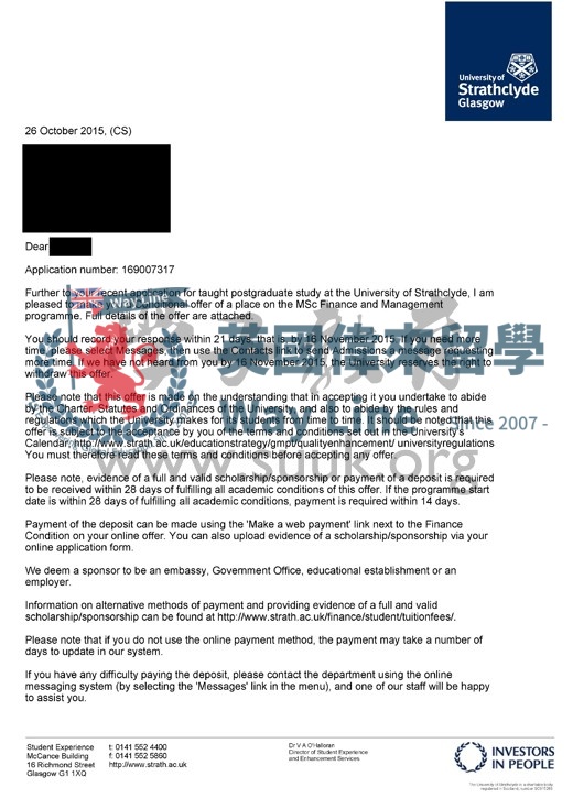 英國斯特拉斯克萊德大學金融管理碩士