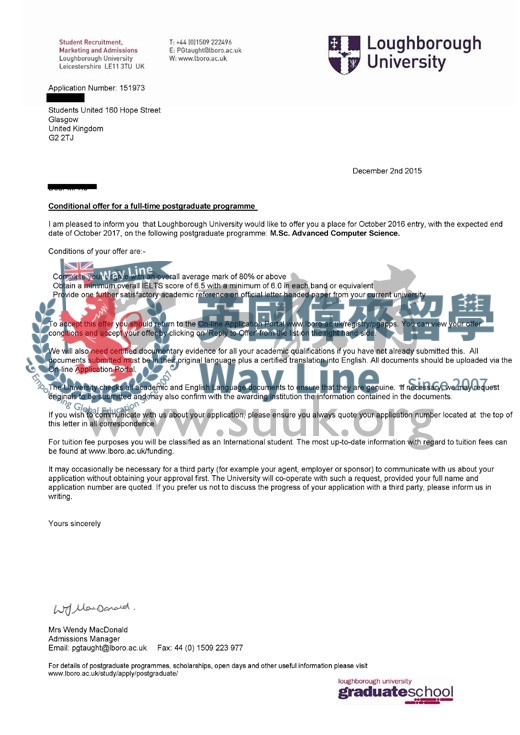 英國拉夫堡大學高級計算機科學碩士