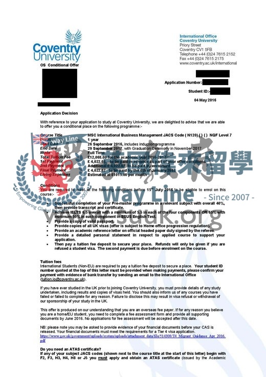 英國考文垂大學國際商務管理碩士