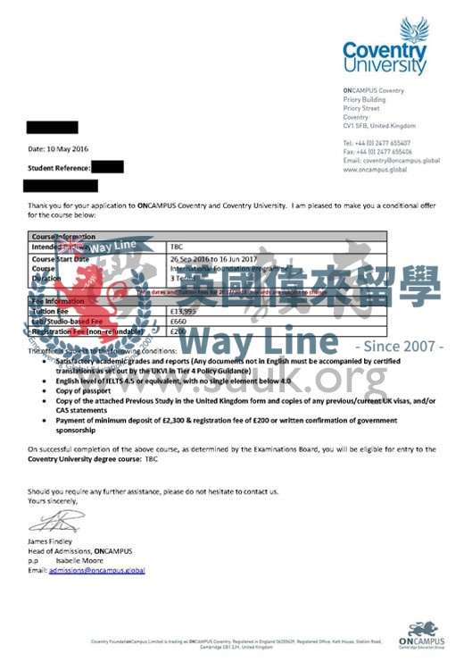 英國考文垂大學國際時尚管理和市場營銷本科預科