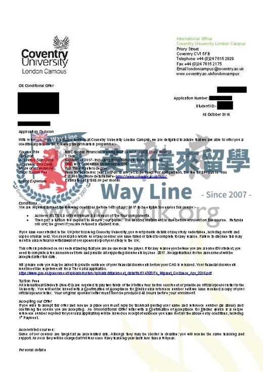 英國考文垂大學全球金融交易碩士