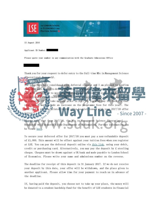 英國倫敦經濟政治學院管理科學（運籌學研究）碩士