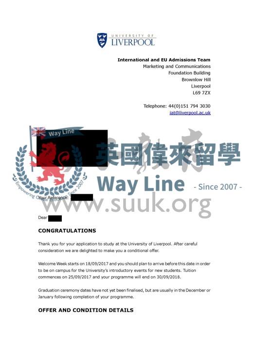 英國利物浦大學能源&電力系統碩士