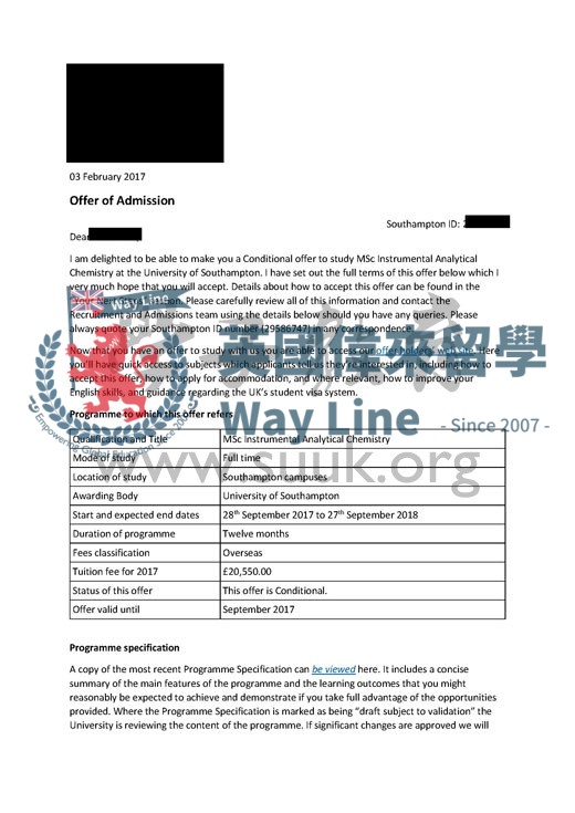 英國南安普頓大學儀器分析化學碩士