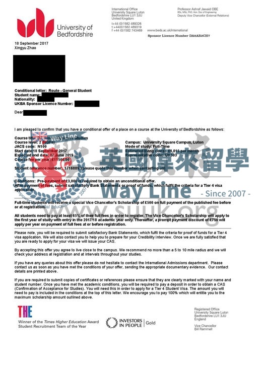 英國貝德福特大學商務研究大二學士