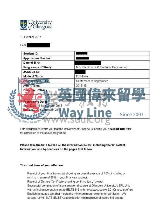 英國格拉斯哥大學電子與電氣工程碩士