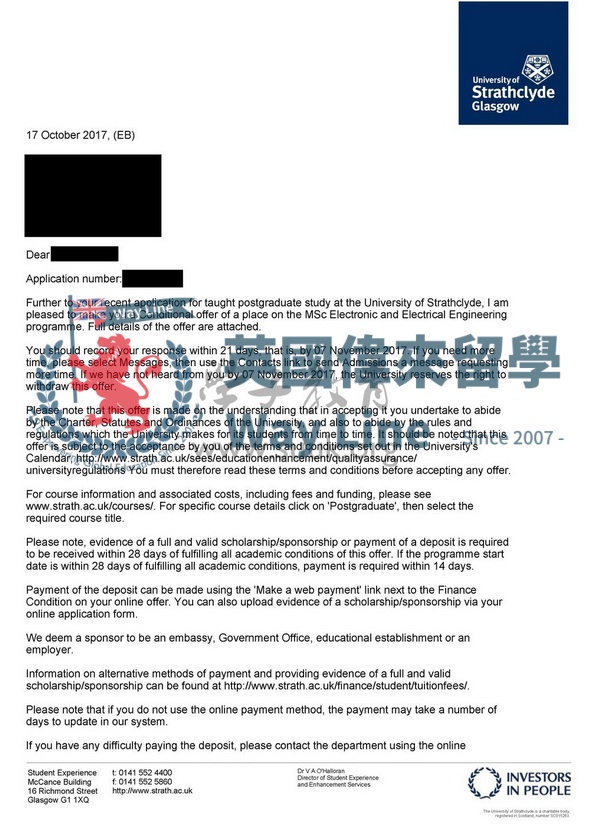 英國斯特拉斯克萊德大學電子與電氣工程碩士