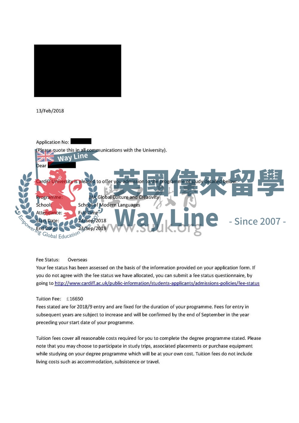 英國卡迪夫大學全球文化與創意碩士