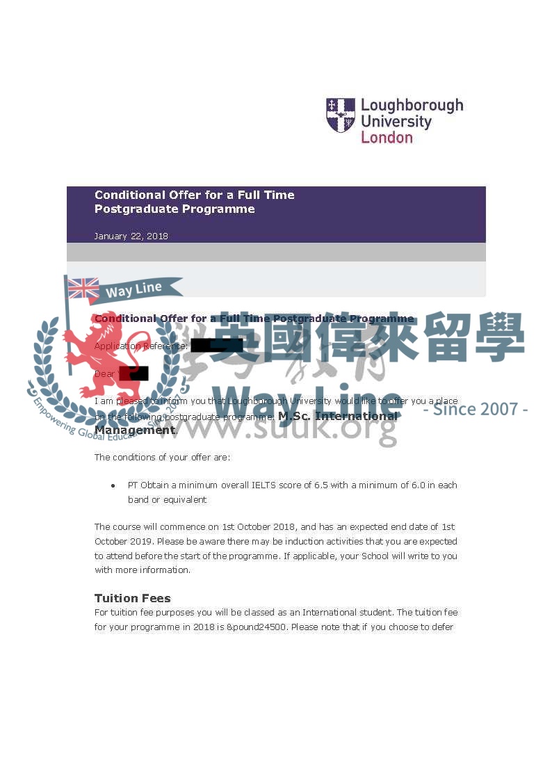 英國拉夫堡大學國際管理碩士