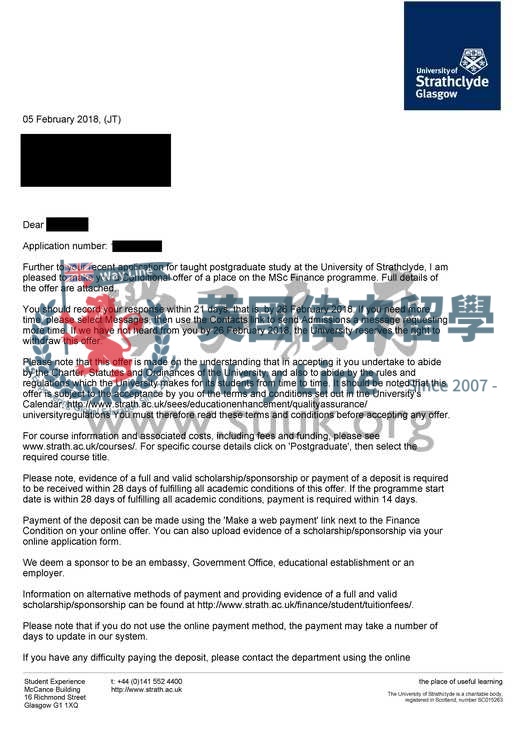 英國斯特拉斯克萊德大學金融碩士