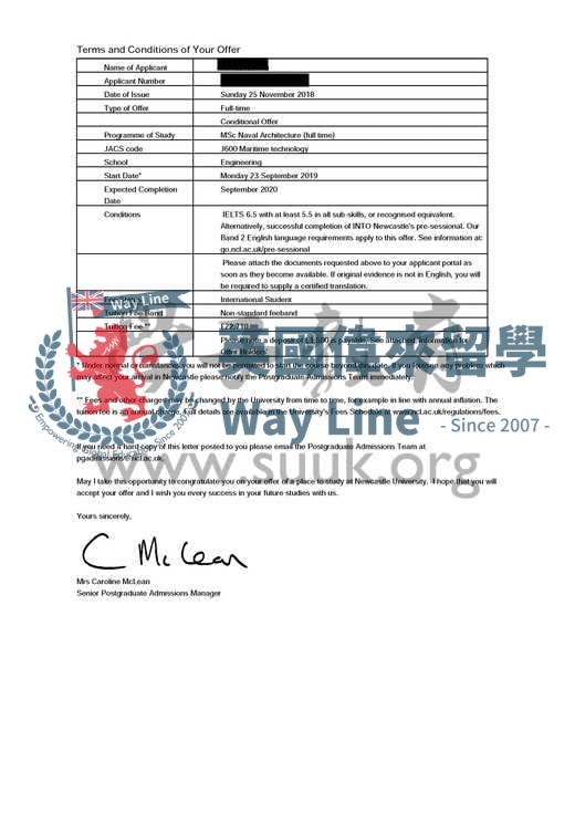 英國紐卡斯爾大學海軍建築碩士