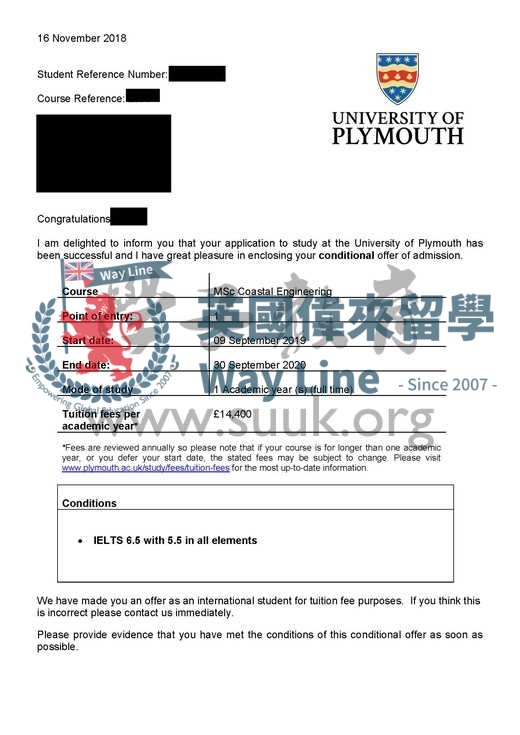 英國普利茅斯大學海岸工程碩士