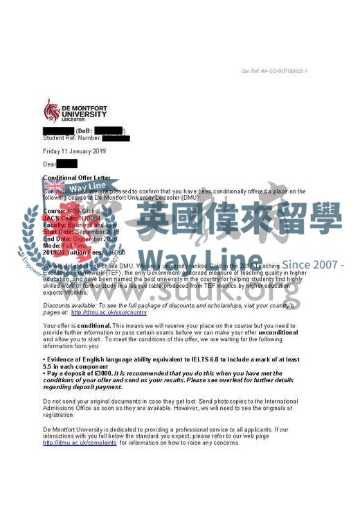 英國萊斯特蒙福特大學全球工商管理碩士