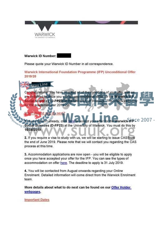 英國華威大學教育研究本科預科