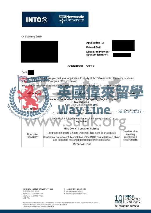 英國紐卡斯爾大學計算機科學本科預科