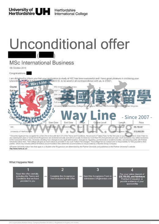 英國赫德福德大學國際商務碩士