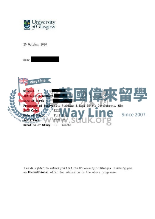 英國格拉斯哥大學城市規劃與房地產開發碩士