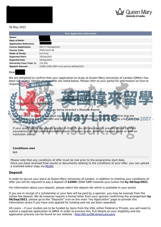 英國倫敦瑪麗女王大學管理學碩士