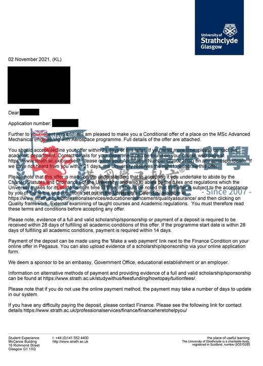 英國斯特拉斯克萊德大學先進的機械和航空航天工程碩士