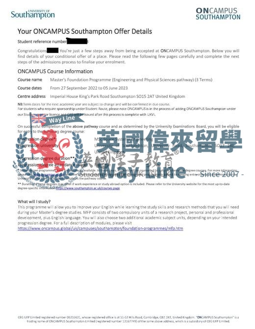 英國南安普頓大學空間系統工程碩士預科