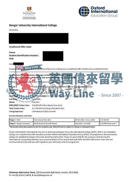 英國班戈大學健康和社會護理本科預科